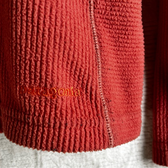 Patagonia Vintage Synchilla Women M Pink Lightweight Ribbed Terry Fleece Jacket - Picture 5 of 16